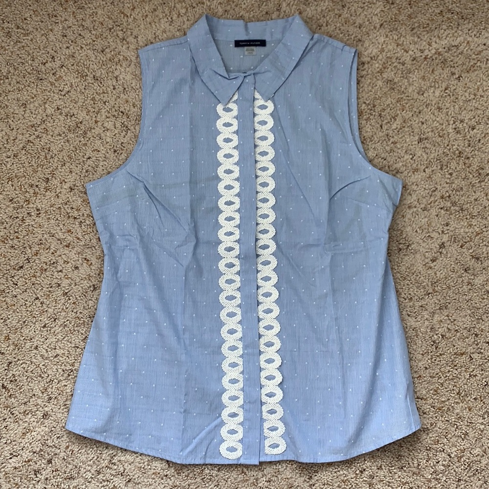 • Tommy Hilfiger Chambray Cotton Top •